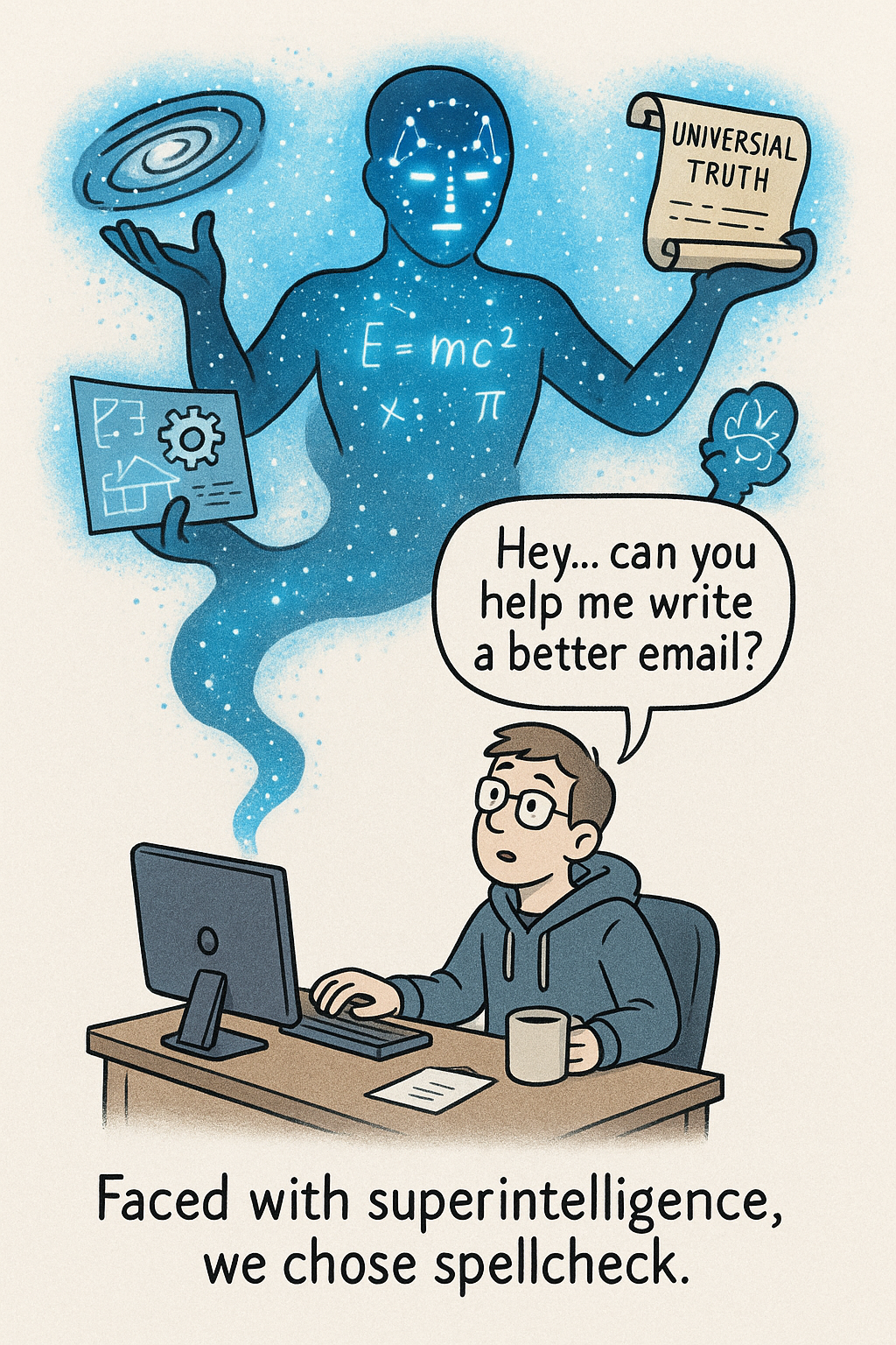 Faced with Superintelligence, We Chose Spellcheck